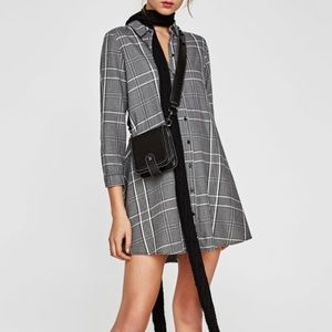 Zara plaid button down tunic